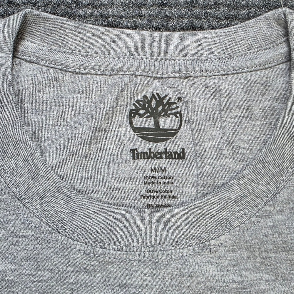 Timberland NH Base Camp T-Shirt Mens Size M Heather Grey Cotton Short Sleeve NWT - Picture 3 of 8